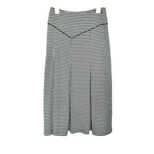 Kayra Womens Skirt Sz 38 EU Sz 10 US Maxi  Pleated Houndstooth Yoke Equestrian